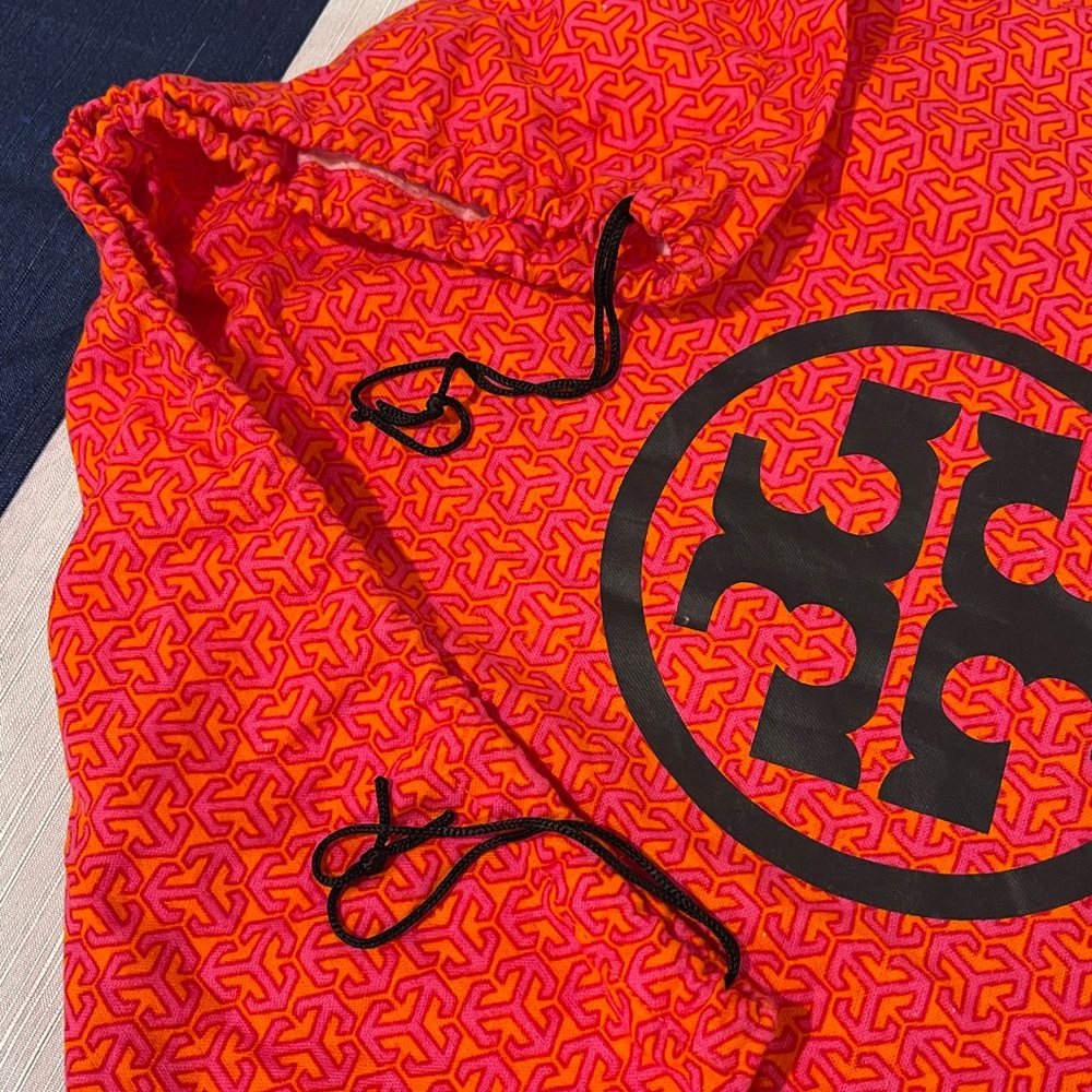Tory Burch Red Patterned Drawstring Bag - image 3